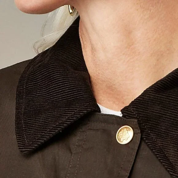 NWT J Crew Short Barn Jacket in English Ripstop Cotton Size M - Picture 4 of 5